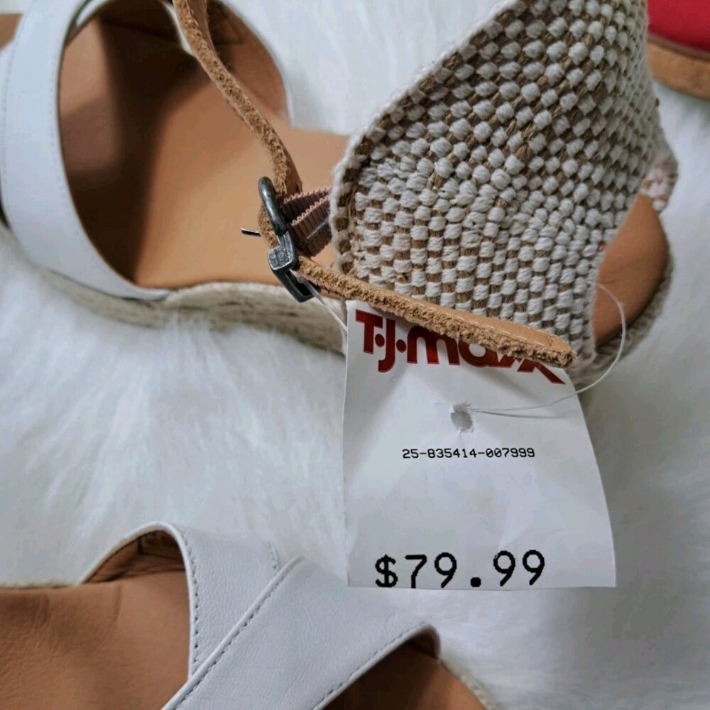 Barbour NEW Espadrille Wedge Sandals Size 7 Made In Spain - Picture 9 of 10